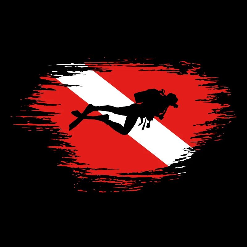 Scuba Diving Diver Down Flagge