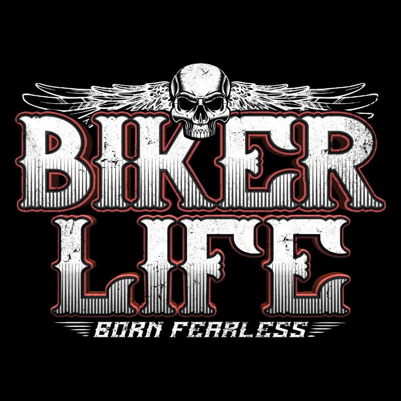biker life skull shirt