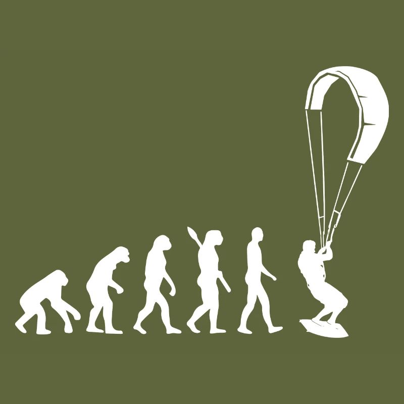 Kitesurfen - Evolution des Menschen, Darwin