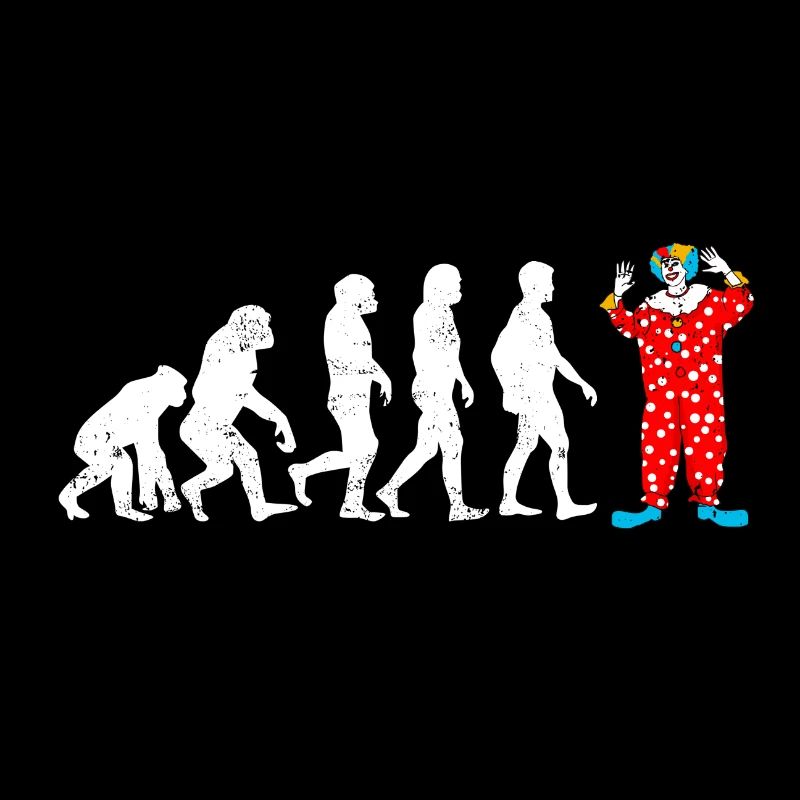clown, cadeau évolution panthomime drôle de cirque