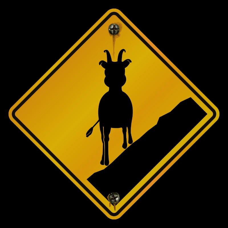 Danger roadsign traversee de dahu