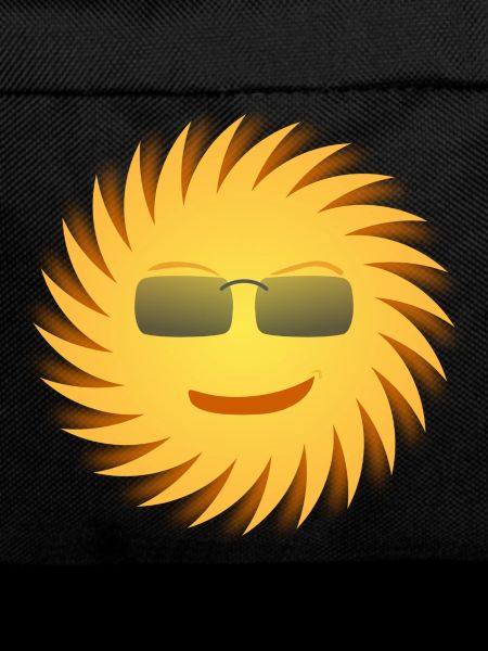 Sun with sunglasses. Gift