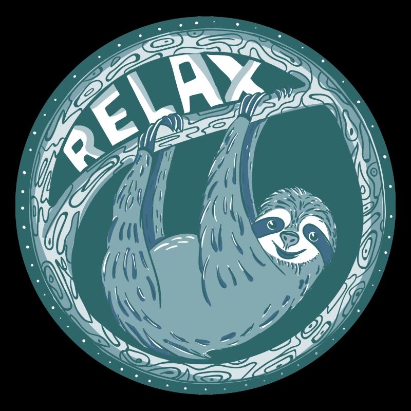 RELAX - blue sloth