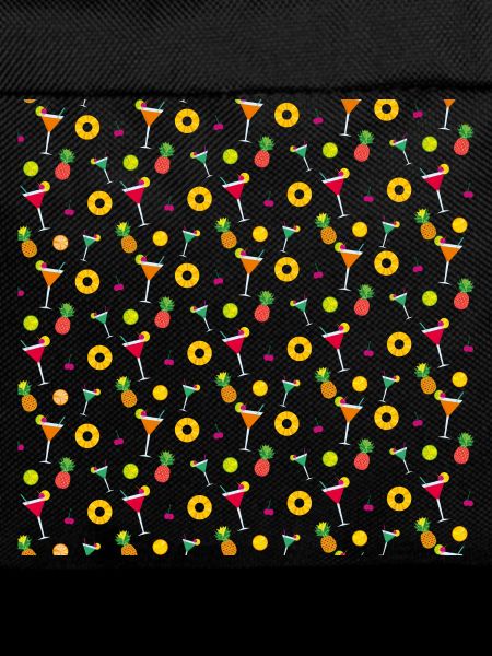 Tropical cocktails and pineapple pattern