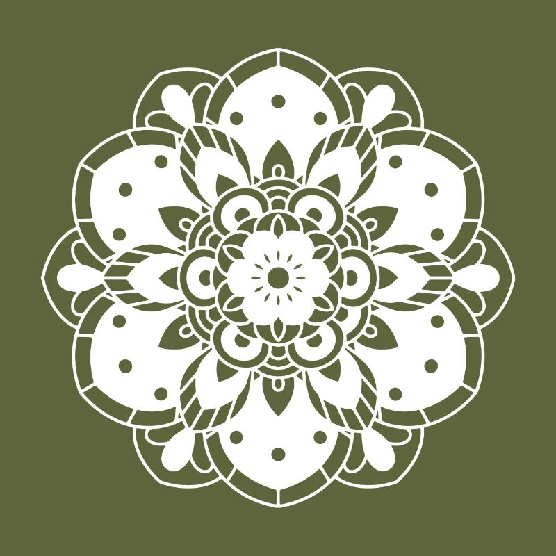 Patterned flower in white gift