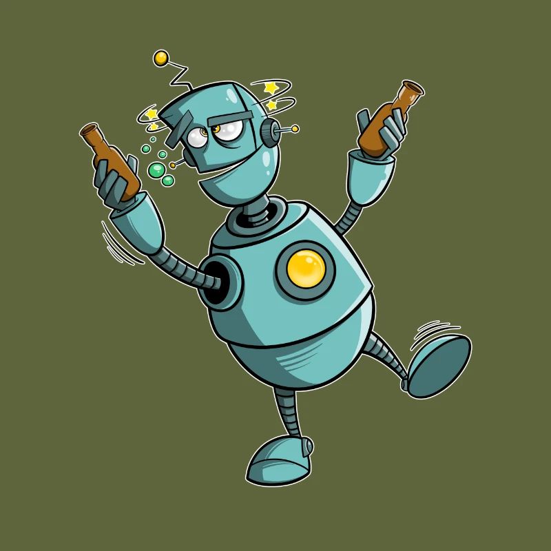 Roboter mit Bier - alles dreht sich