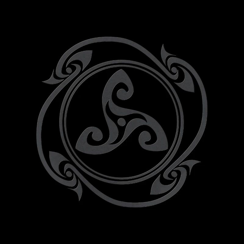Latene Celtic symbol gray