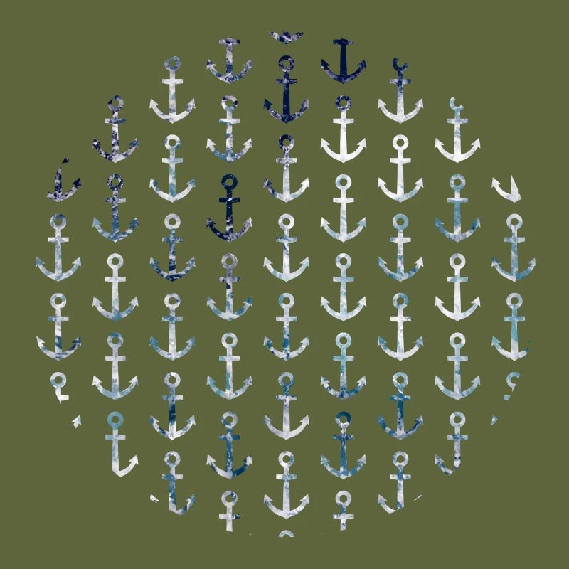 Maritime Ancre modèle en forme circulaire