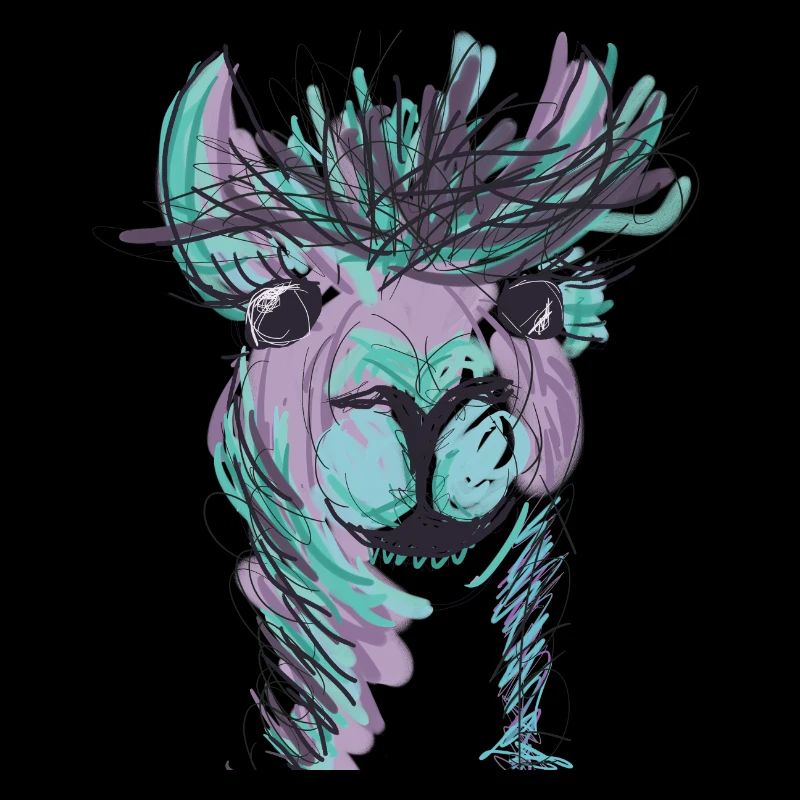Alpaca Llama Purple