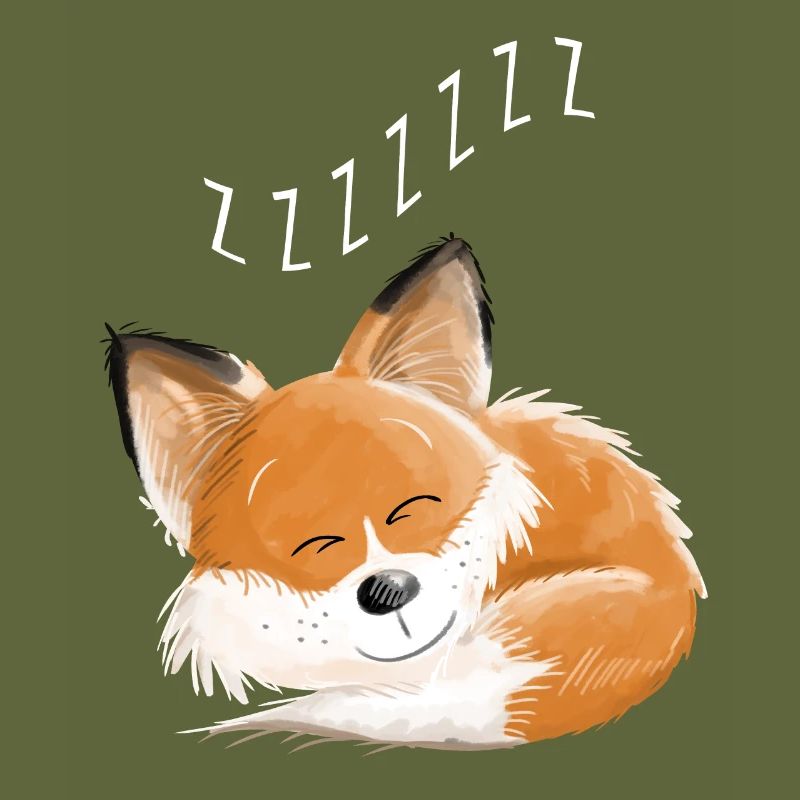 Fox sleeping - dream - dreams - foxes