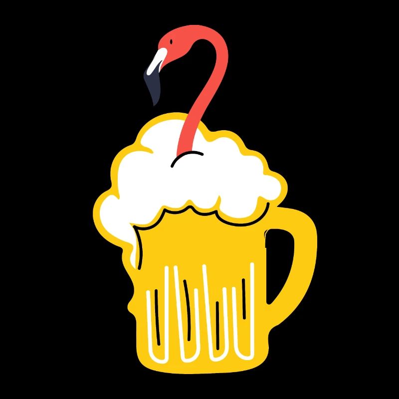 Flamingo Bierglas Bier Geschenk rosa Bierkrug
