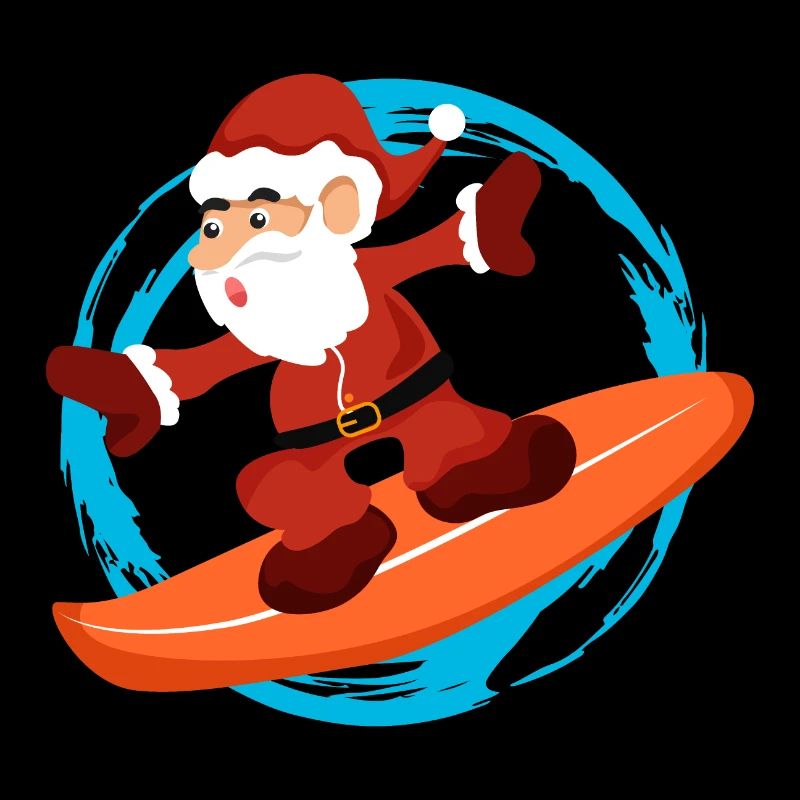 Noël Père Noël Surf - Idée de cadeau
