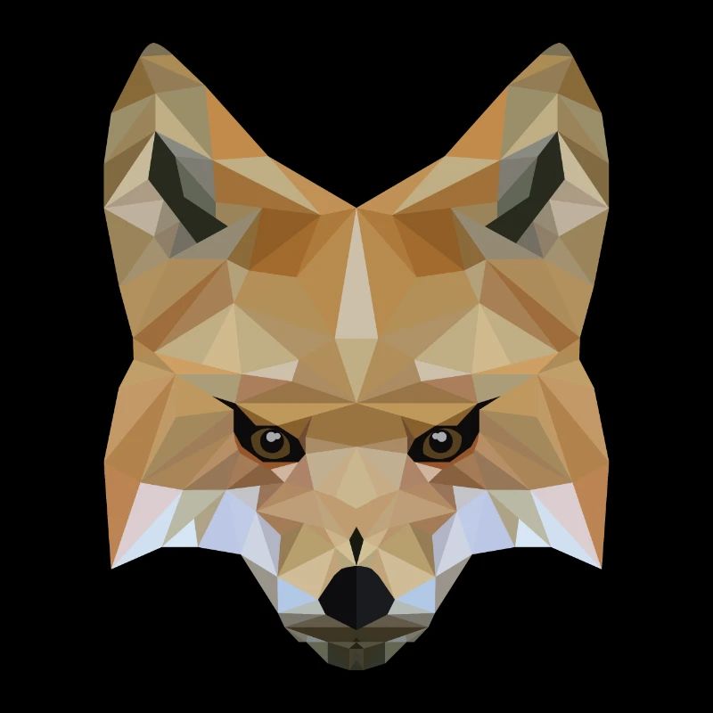 Low Poly Art Fox - Geschenkidee
