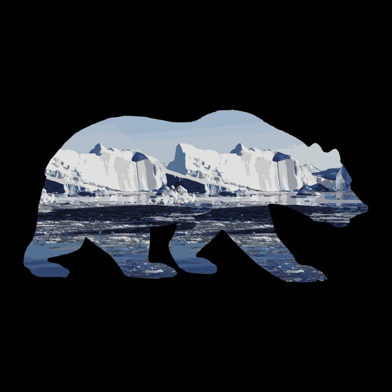 Doppelbelichtung Tiere - Eisbär Eisberg - Geschenk