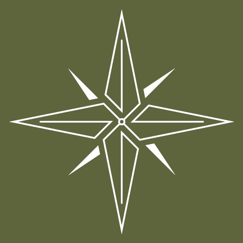Line Compass Rose