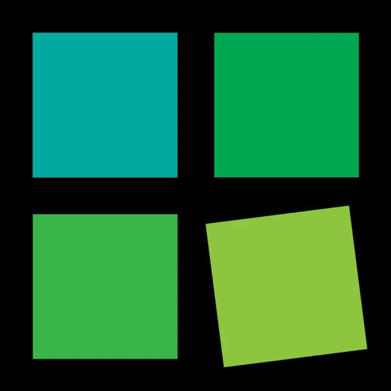 Green square tiles