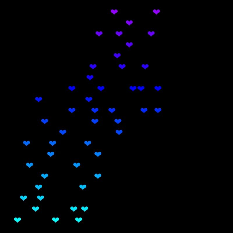 Coloré coeurs bleu idée cadeau