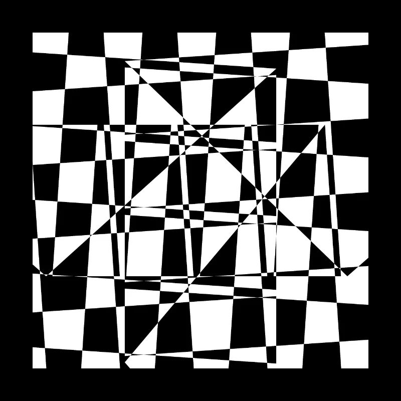 Chessboard modified, on white