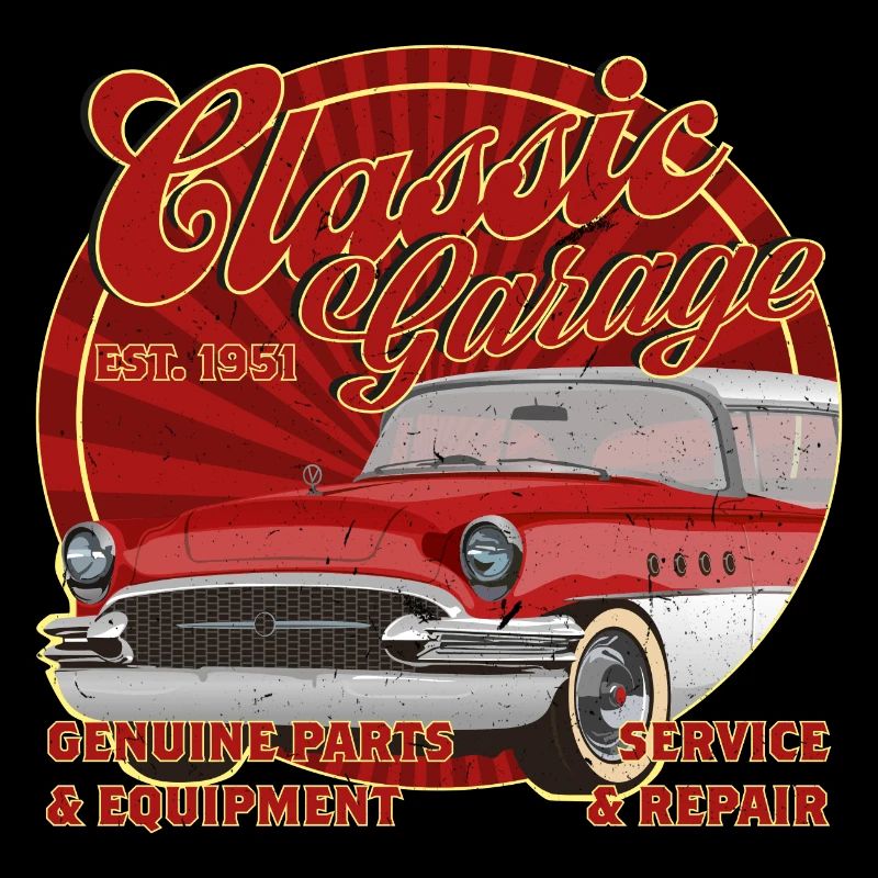 Garage classique rockabilly voiture classique