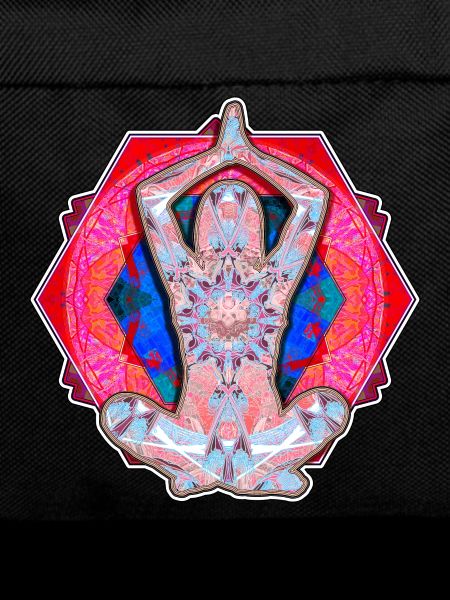 Yoga Patterns Red And Blue
