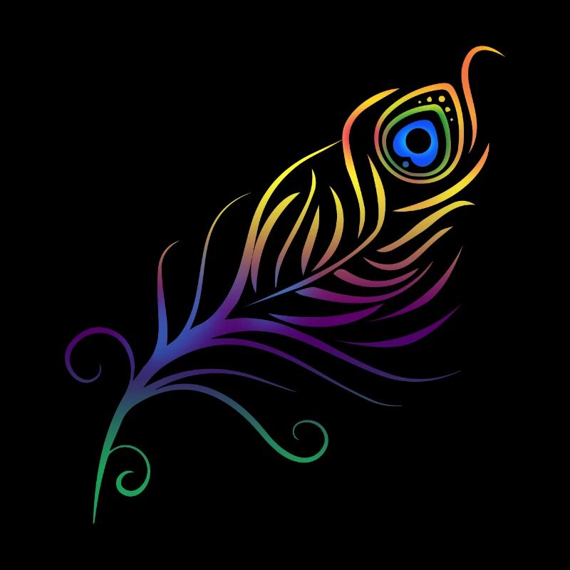 Tribal tattoo peacock feather feather gift idea