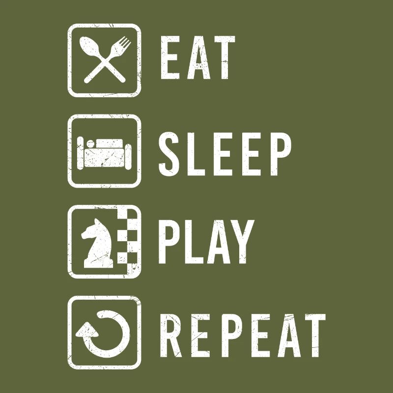 Chess Eat Sleep Play Repeat Funny Gift Idea