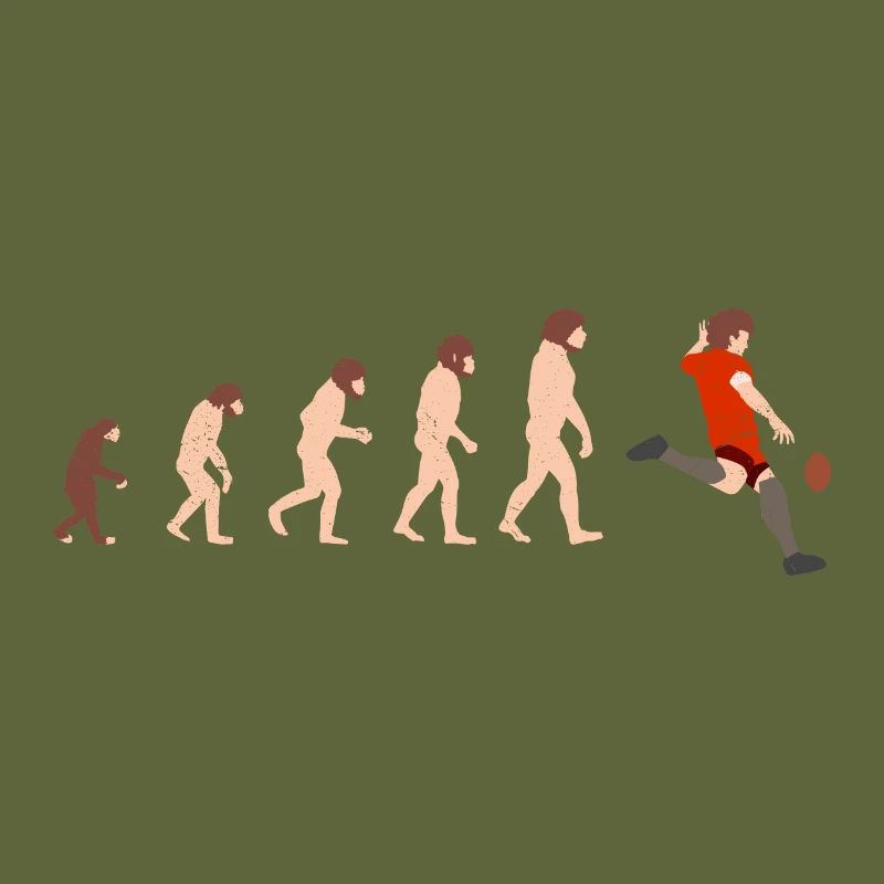 Evolution Rugby Funny Gift Idea