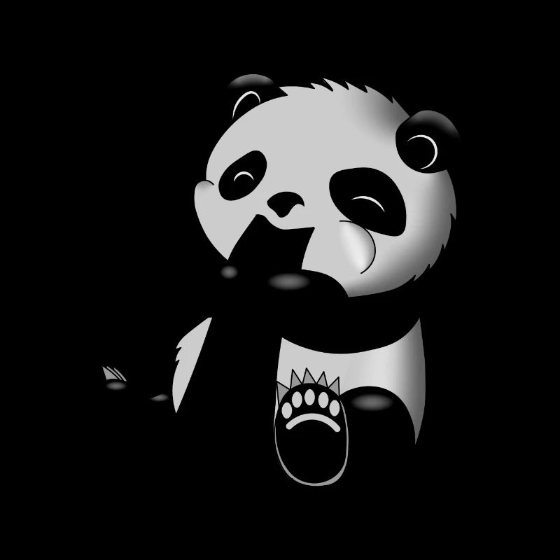 -Shirt Panda mange | Conception de panda mignon