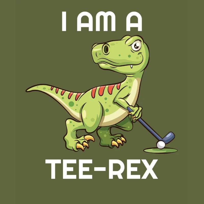 Ich Bin Ein Tee Rex Dinosaurier Golfen Golfer