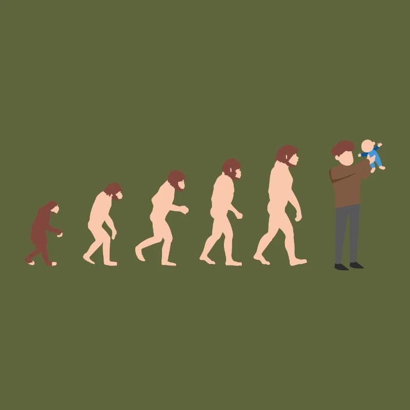 Papa et bébé Evolution Nouvelle idée cadeau papa