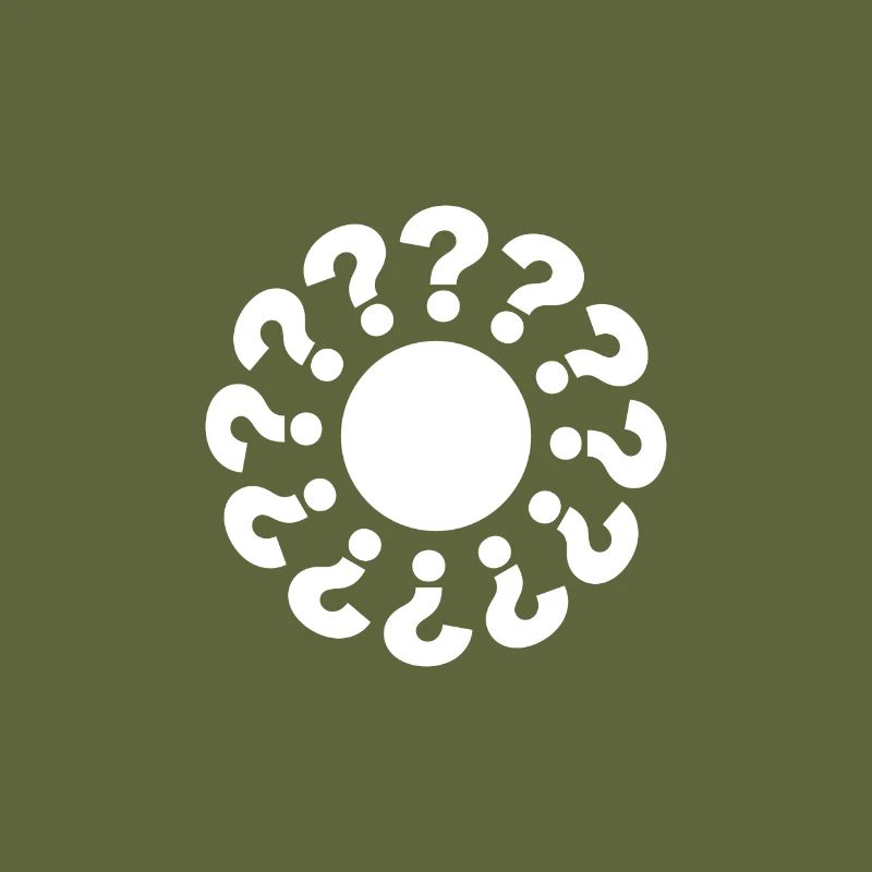 Question mark arranged in a circle