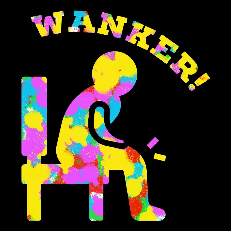 Wanker Pop Farbe Tie Dye Cool Funny