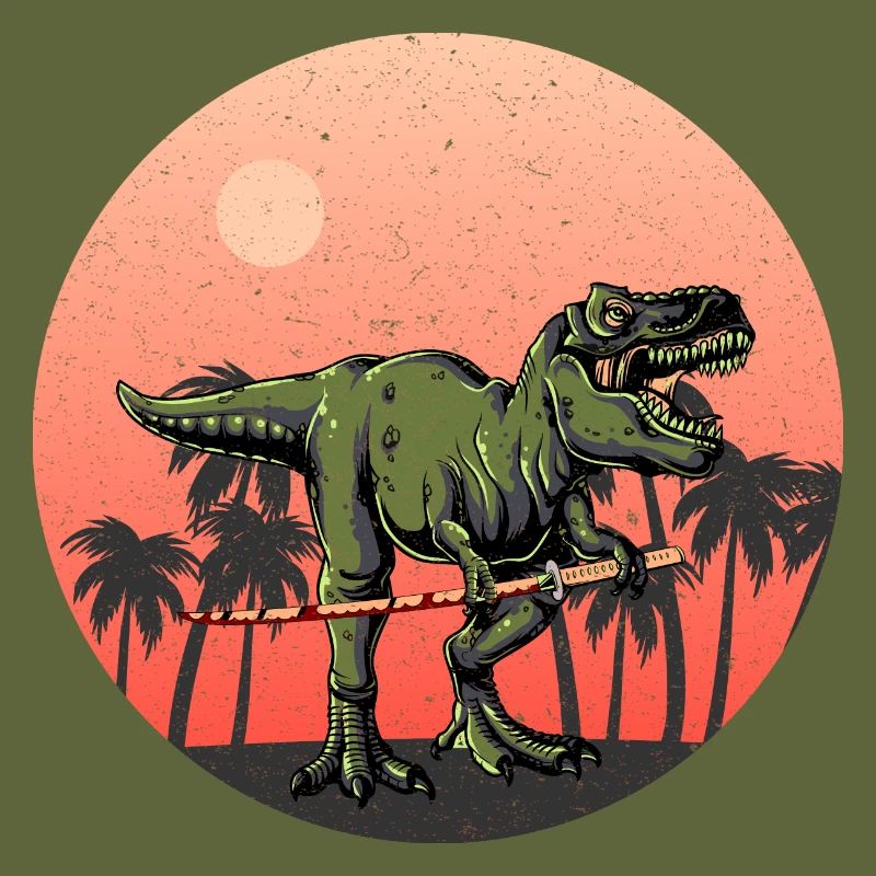 Samurai T Rex - Cooler Dino mit Samurai Schwert