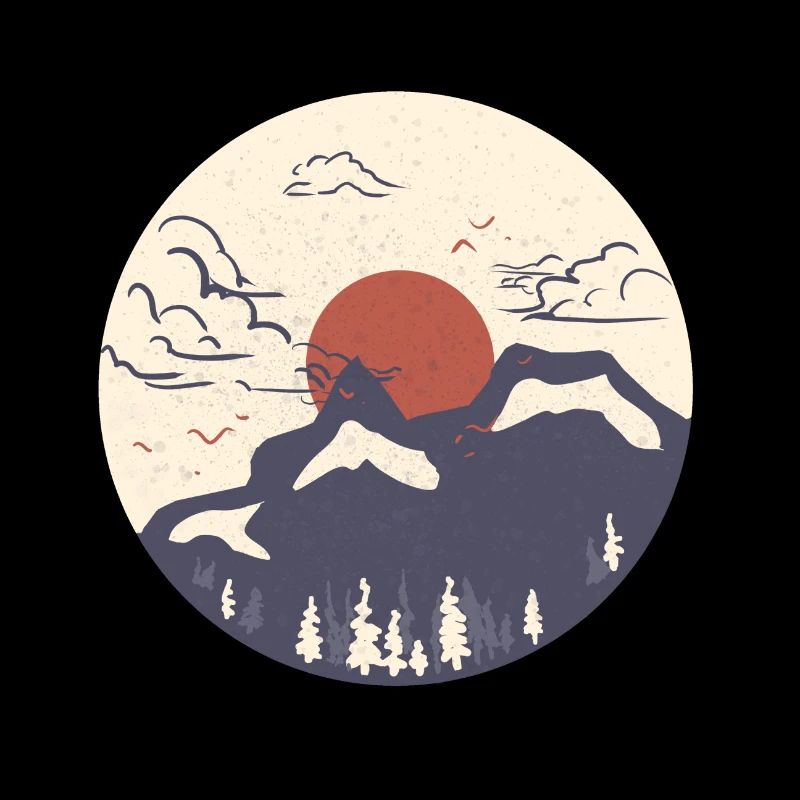 Japanische Berglandschaft