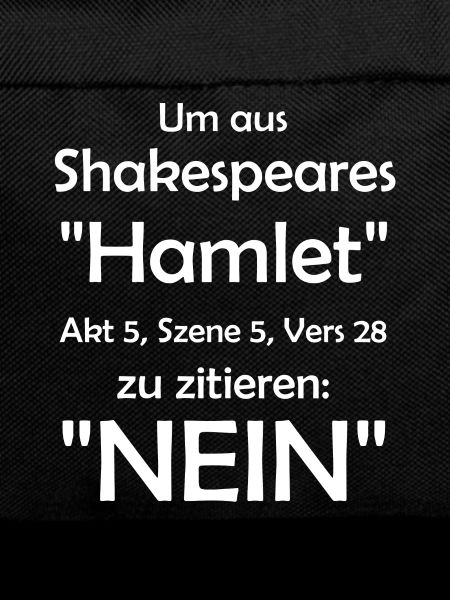 Lustiger Spruch Hamlet Shakespeare