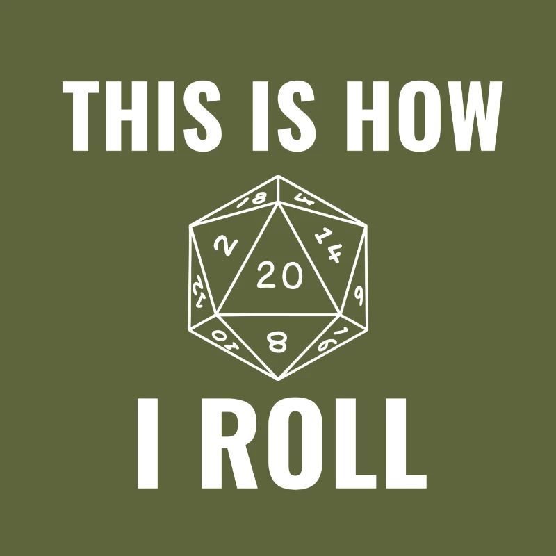 20 sided dice roll white