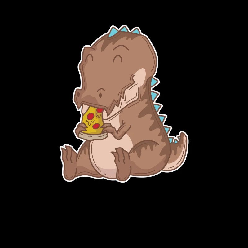 Dino aime la pizza