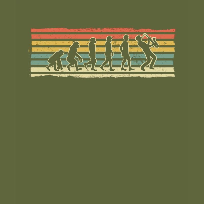 Saxophon Spieler Geschenk Spaß Evolution eines