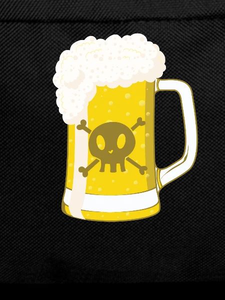 Pirate beer with skull