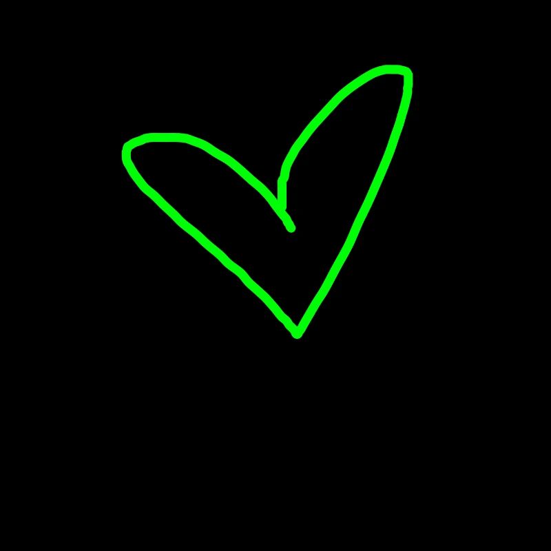 Hellgrünes Herz Geschenkidee