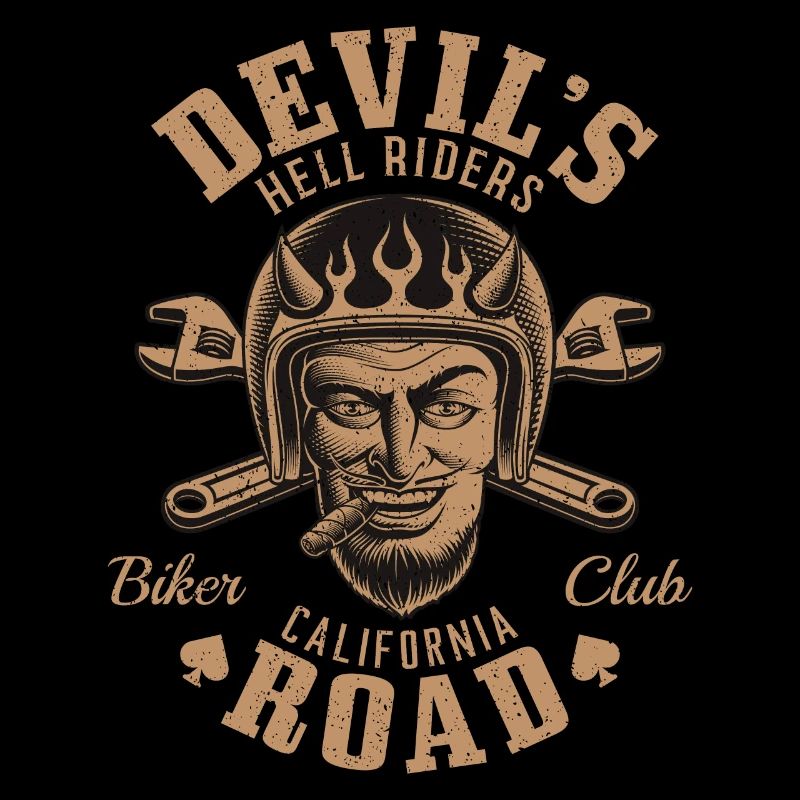 Devil`s Hell Riders Biker Teufel Motorrad Club