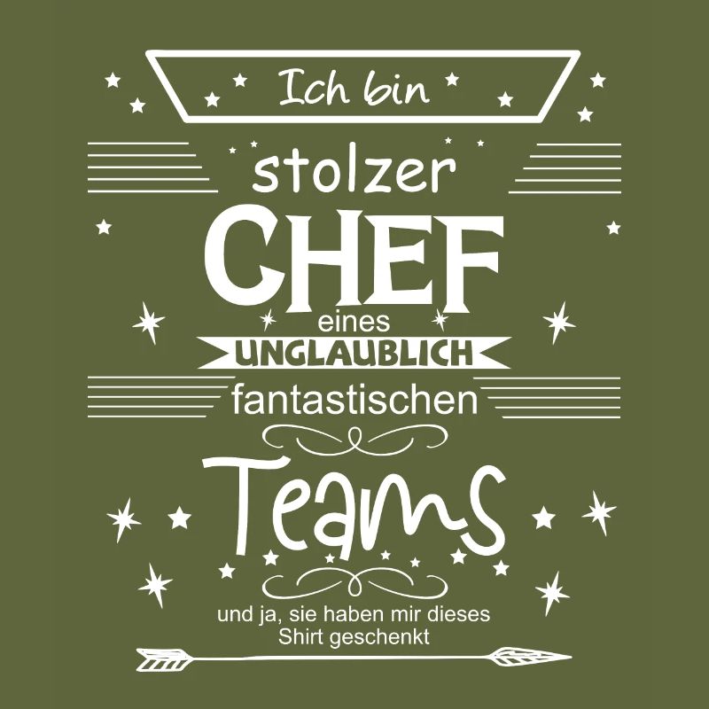 Stolzer Chef eines unglaublich fantastischen Team