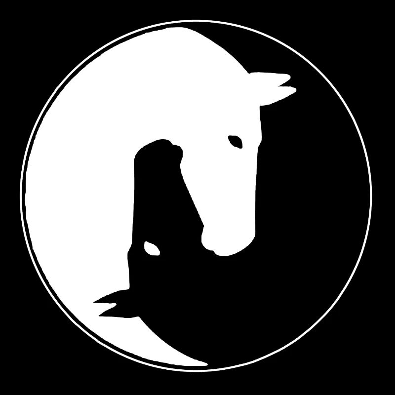 Yin yang Pferd