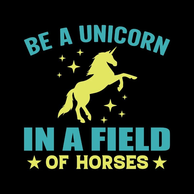 Sei Ein Einhorn Auf Einem Gebiet Der Pferde