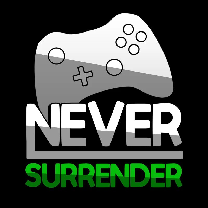 NEVER SURRENDER (Grün) + Controller - Gaming