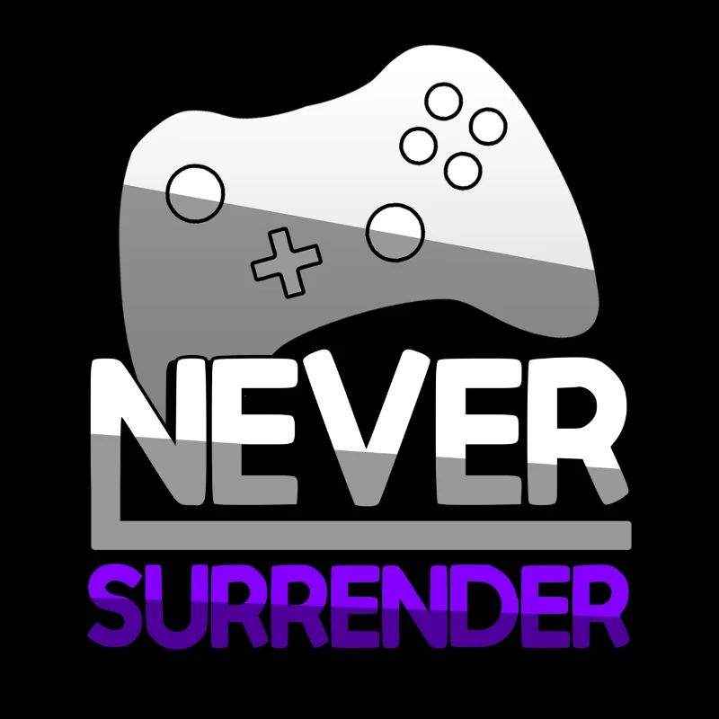 NEVER SURRENDER (Lila) + Controller - Gaming