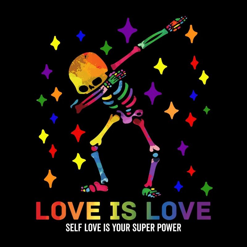 LGBT LGBTQ Dabbing Skeleton