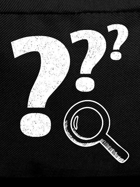 Question mark magnifying glass
