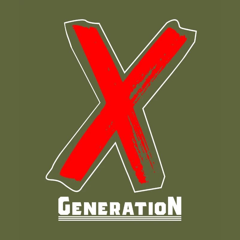 Generation X Buchstaben / X-Symbol Text Geschenk