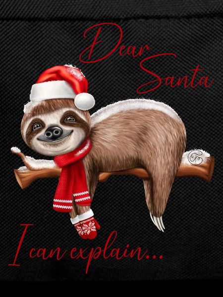 Christmas Saying Funny Sloth Santa